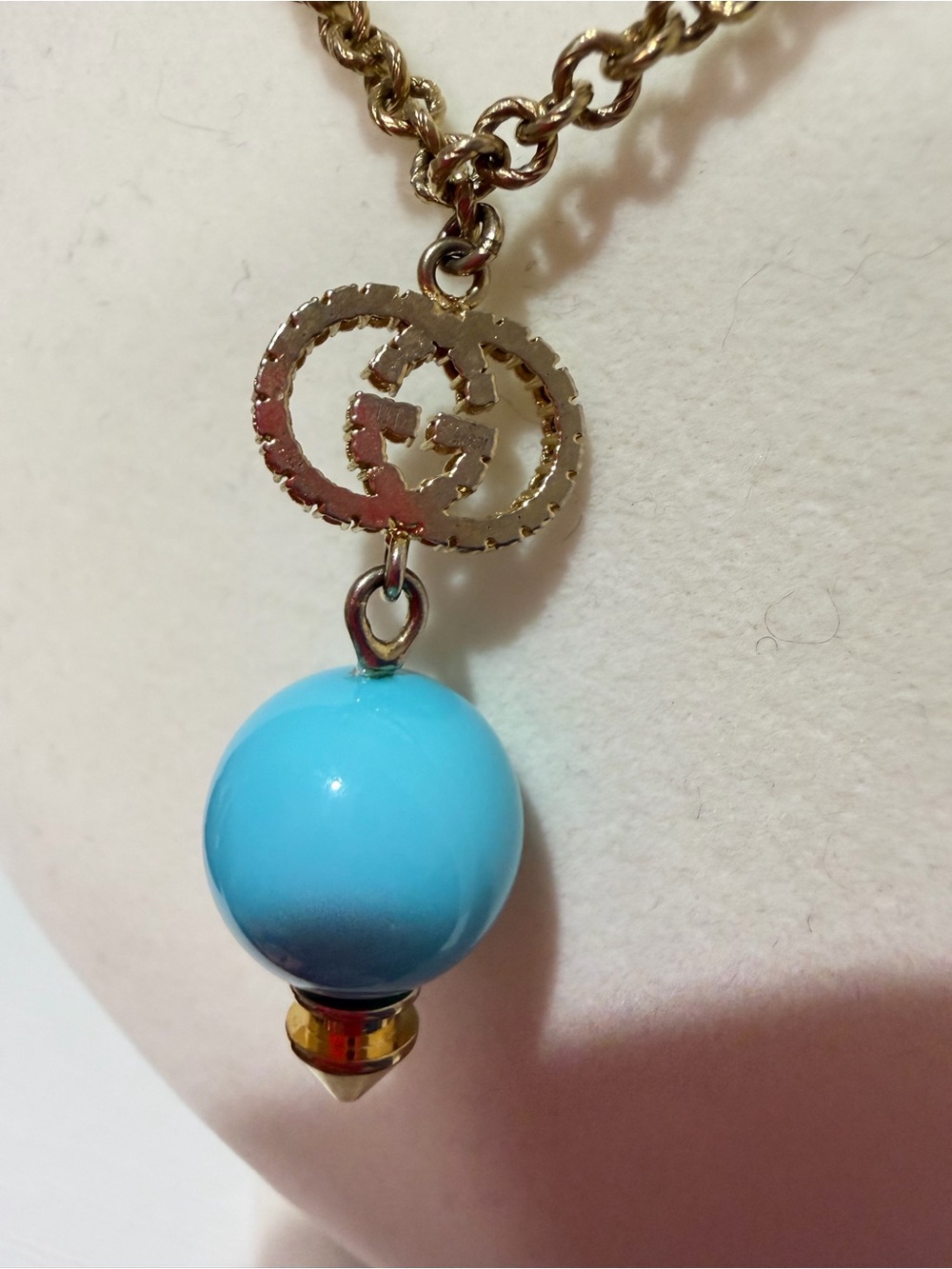 🩵RARE SOLD OUT EVERYWHERE Gucci Crystal GG Necklace - Picture 6 of 12